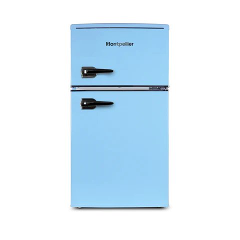 Montpellier MAB2035EPB 45.3cm Undercounter Fridge Freezer in Pastel Blue, 84L Total Capacity