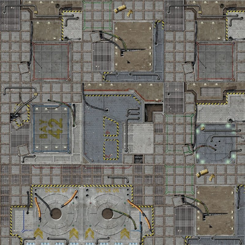 Battle Systems Frontier Sci-fi Gaming Mat 2x2 Feet with Neoprene Backing
