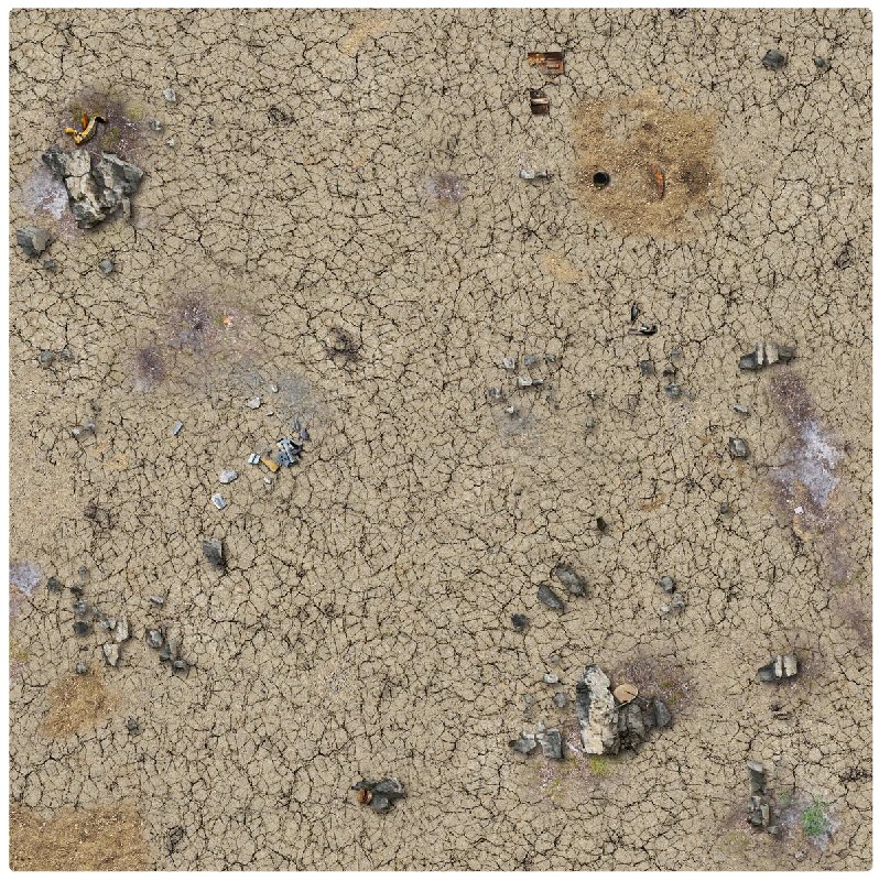 Battle Systems Desert Wasteland Gaming Mat 3x3