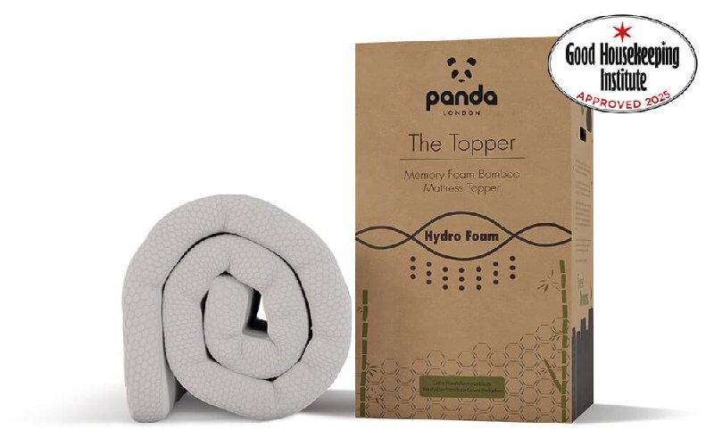 Panda Memory Foam Bamboo Mattress Topper - Single 5cm