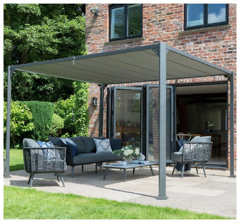 Norfolk Leisure Pandora 3m x 3m Garden Gazebo in Grey
