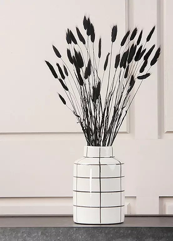Scottish Everlastings Black Bunny Tails Dried Flower Bunch - 50 Stems