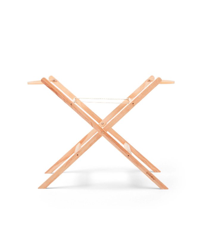 Little Green Sheep Moses Basket Stand - Natural Beech Wood