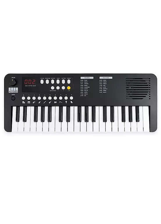 Axus Mini 37 Key Portable Electronic Keyboard - Black
