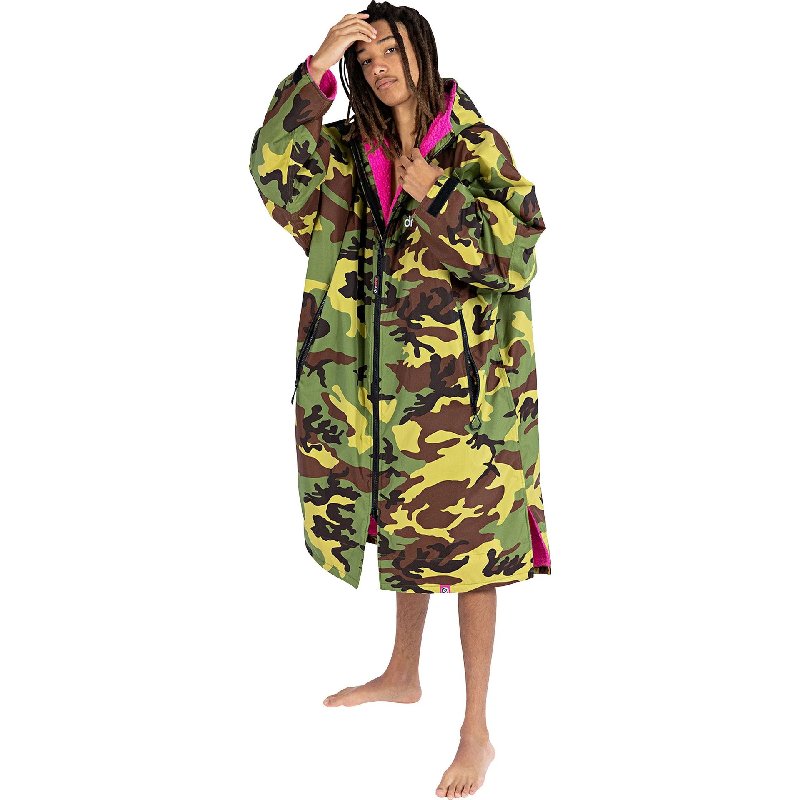 Dryrobe Advance Long Sleeve Changing Robe - Camo Grey