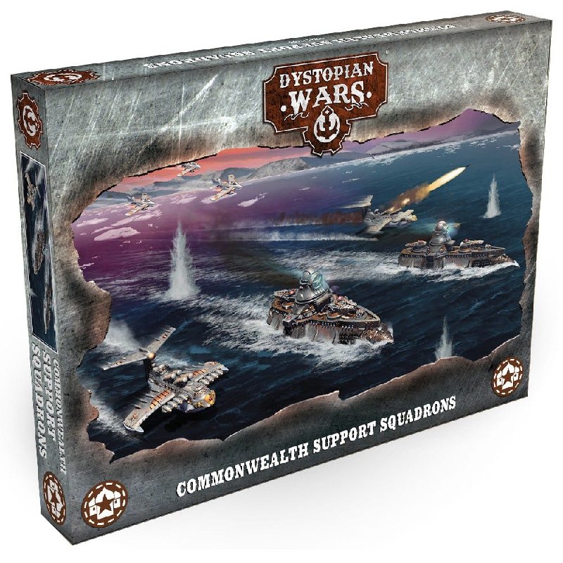 Dystopian Wars Commonwealth Support Squadrons Box Set - 2 Cruisers & 2 Ekranoplans