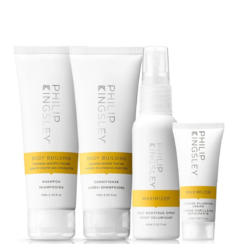 Philip Kingsley Body Building Discovery Collection Gift Set with Shampoo, Conditioner, Root Spray and Plumping Cream