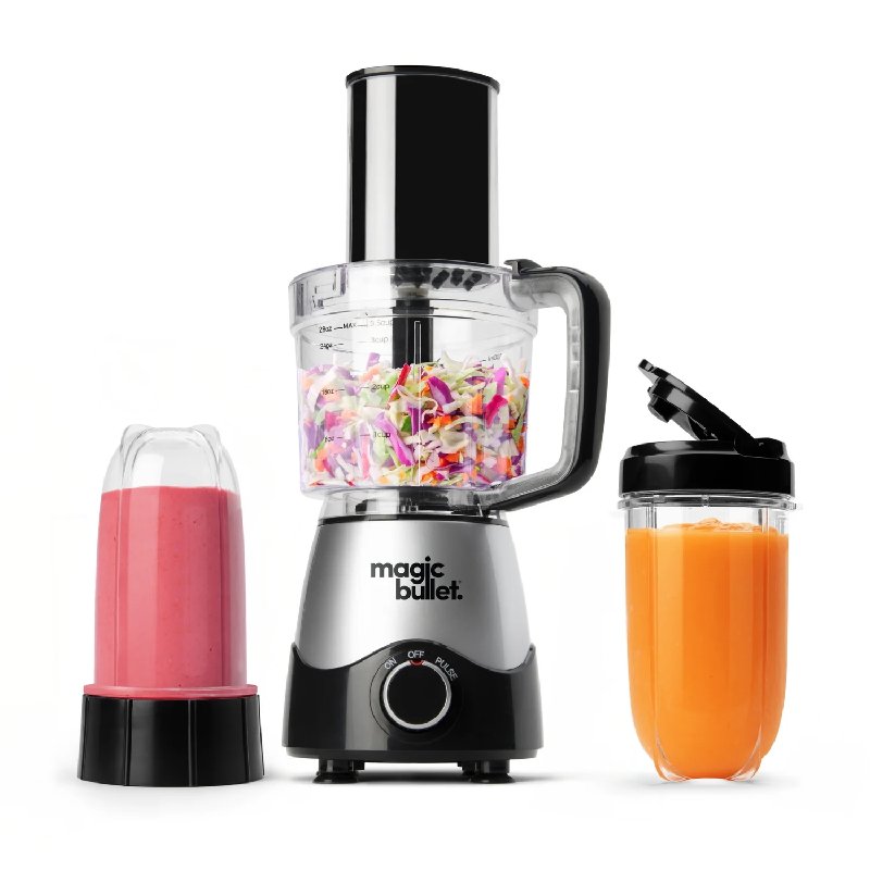 Nutribullet Magic Bullet Kitchen Express Food Processor with 830ml Bowl and 450ml Blender Cups