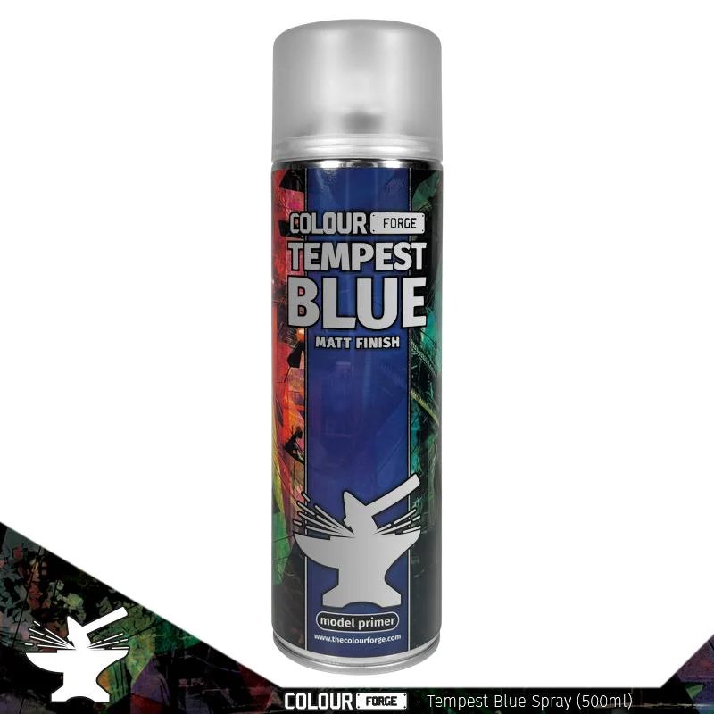 The Colour Forge Tempest Blue Spray Paint, 500ml Rattle Can