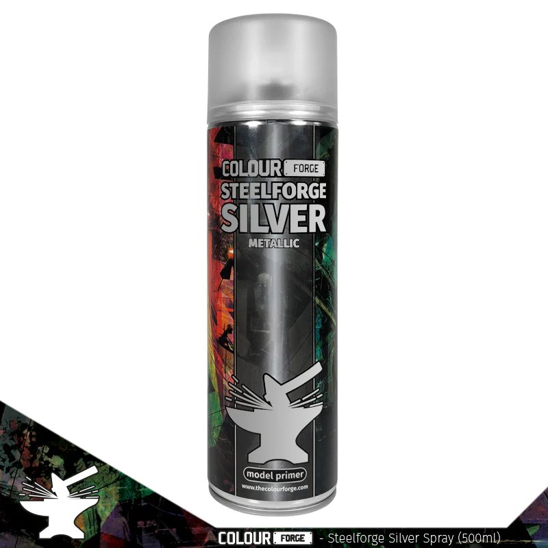 WarHub Colour Forge Steelforge Silver Spray Paint, 500ml