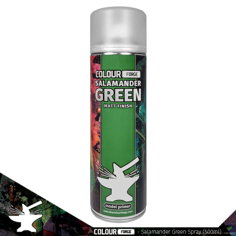 The Colour Forge Salamander Green Spray Paint, 500ml Can