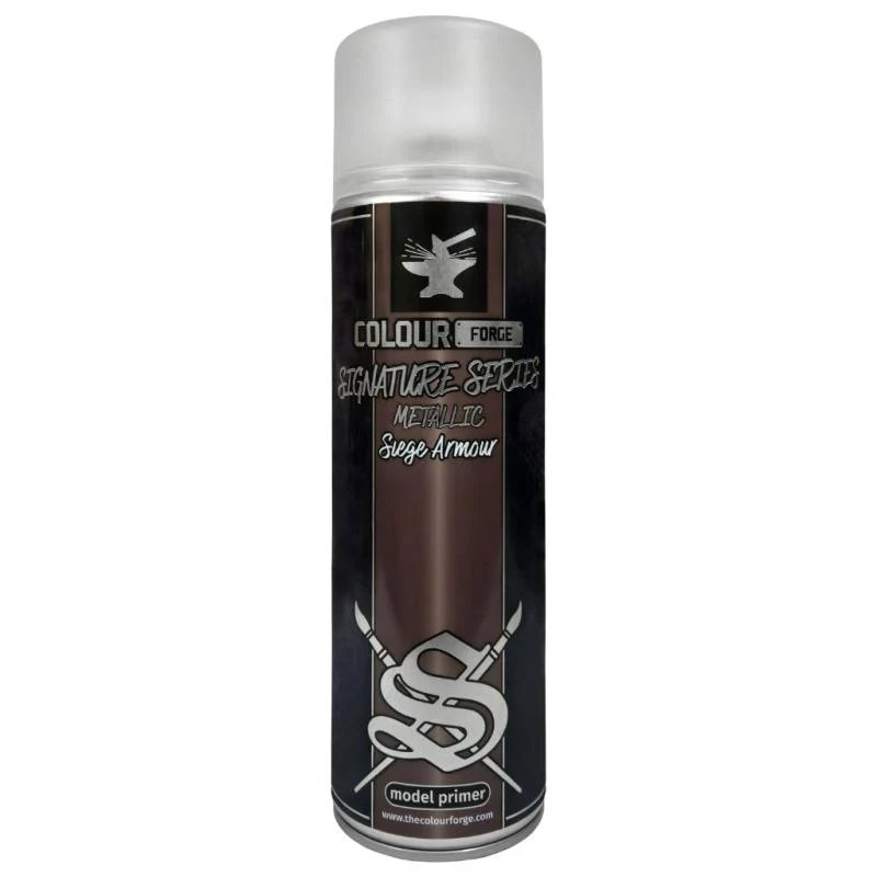 WarHub Colour Forge Signature Series Siege Armour Spray Paint, 500ml, Runelord Brass