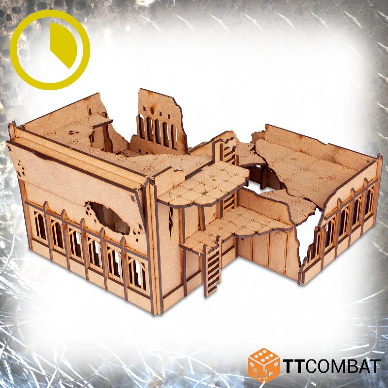 TTCombat Tabletop Scenics Sci-fi Gothic Razed Mercantine MDF Terrain Kit