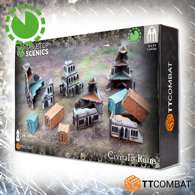 TTCombat Tabletop Scenics Civitalis Ruins MDF Terrain Kit