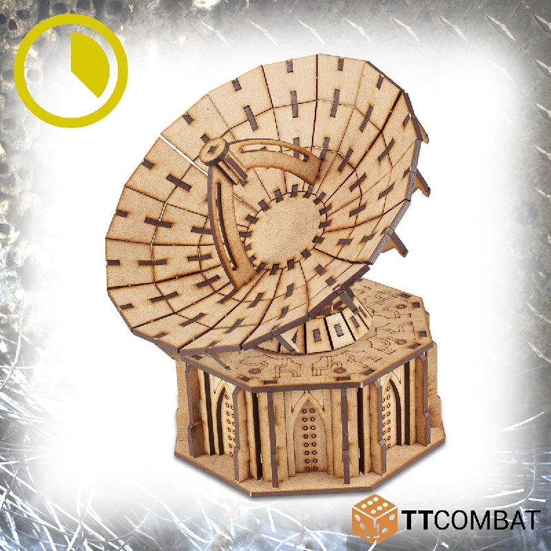 TT Combat Sci-fi Gothic Test Hill Satellite MDF Tabletop Scenery Kit