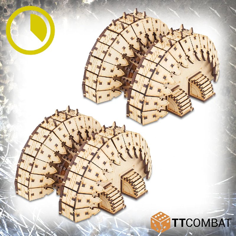 TT Combat Sci-fi Gothic Mecharium Generators MDF Tabletop Scenery Kit
