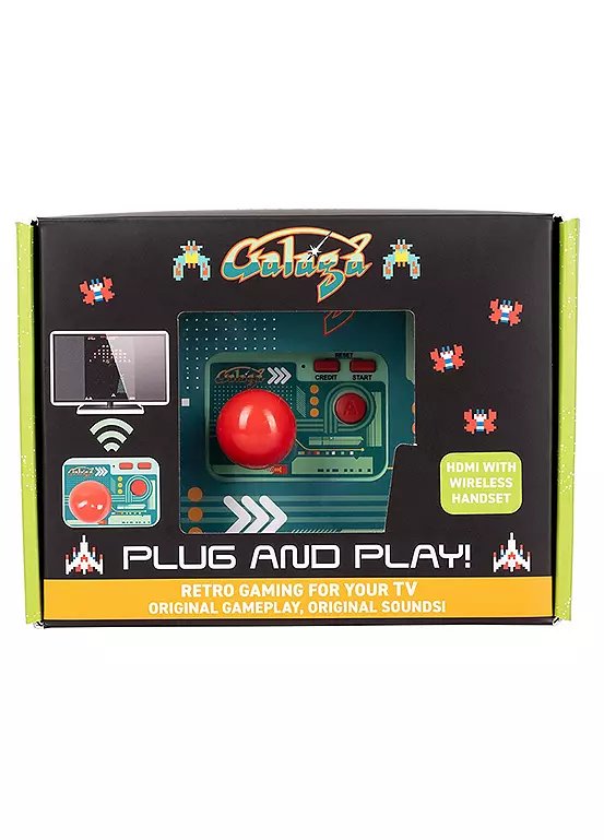 Fizz Creations Galaga Plug and Play Arcade Retro Gaming with Wireless Joystick