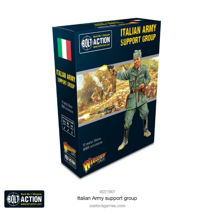 Bolt Action Italian Army Support Group Box Set - Unpainted Miniatures