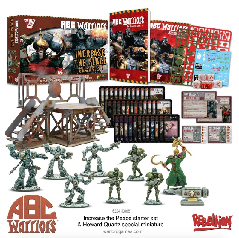 Warlord Games ABC Warriors: Increase the Peace Starter Set with Howard Quartz 'Mr Ten Per Cent' Miniature