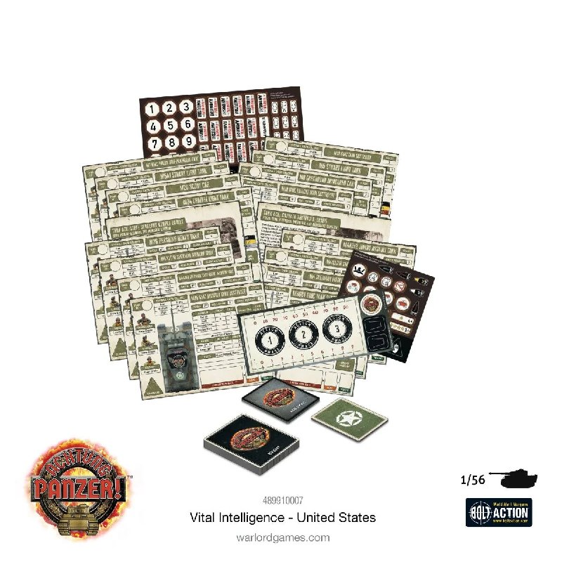 Achtung Panzer! US Army Tank Force: 5 Plastic Model Kits, Cards & Accessories