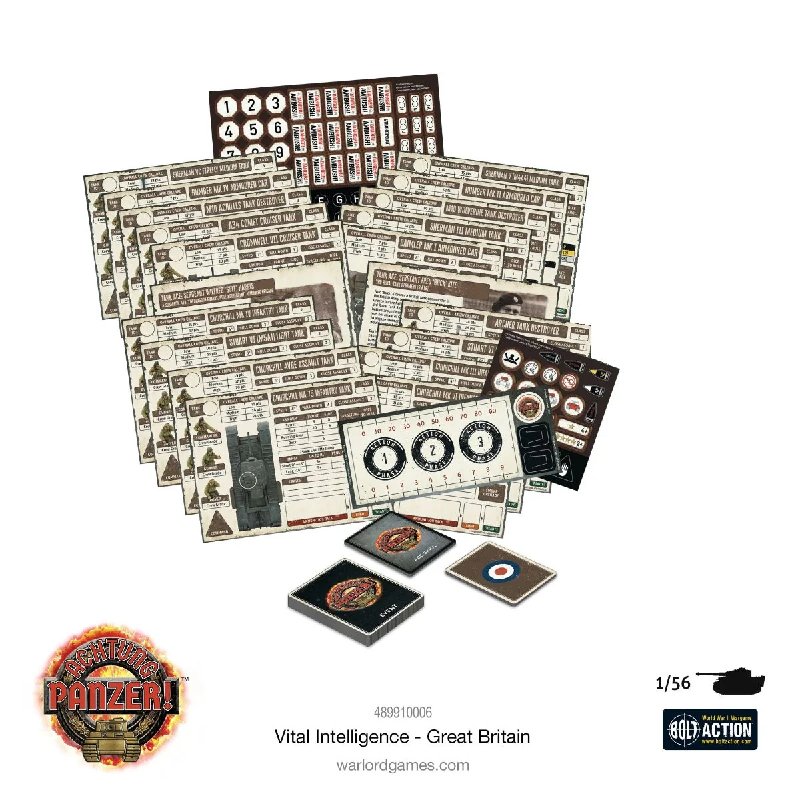 Achtung Panzer! Vital Intelligence: British Cards Bundle with Tokens and Event Deck
