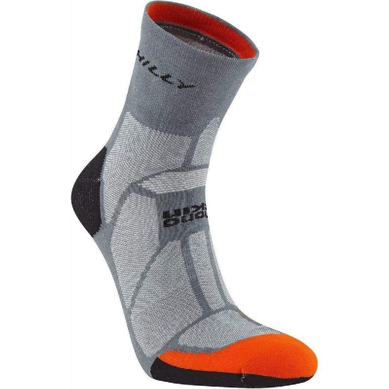 Hilly Marathon Fresh Anklet Running Socks in Grey with Polygiene Odour Control