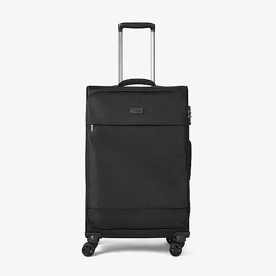 Rock Paris 8 Wheel Softshell Suitcase, Medium 56L, Black