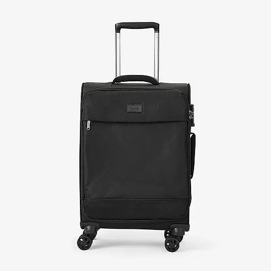 Rock Paris 8 Wheel Softshell Suitcase - Small, 34 Litre, Black