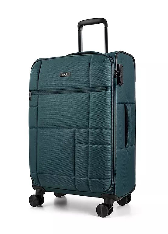 Rock Tokyo 8-Wheel Soft Suitcase, Medium 65L, Green
