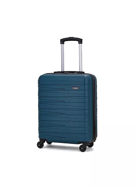 Rock Seattle Small 4-Wheel Hard Suitcase, 34L Teal