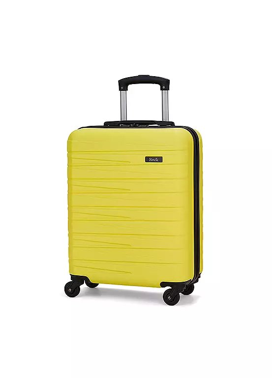 Rock 4 Wheel Hard Suitcase - Small, 34 Litre, Yellow