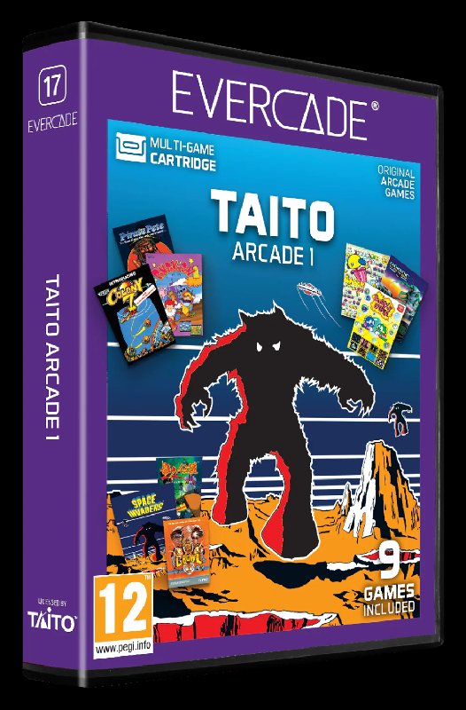 Evercade TAITO Arcade 1 Multi-Game Cartridge with 9 Classic Games