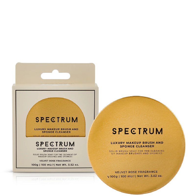 Spectrum Collections Velvet Rose Vegan Brush and Sponge Cleaning Soap 100g Tin