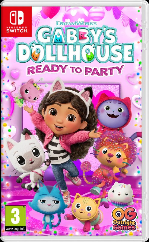 Gabby's Dollhouse: Ready to Party Nintendo Switch Game Cartridge