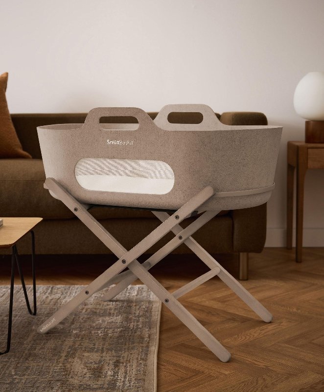 SnuzBaskit Mocha Moses Basket & Stand
