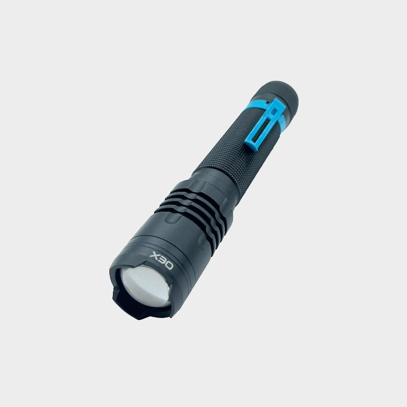 OEX 600 Lumen Torch with Clip (6x AAA Batteries Included)