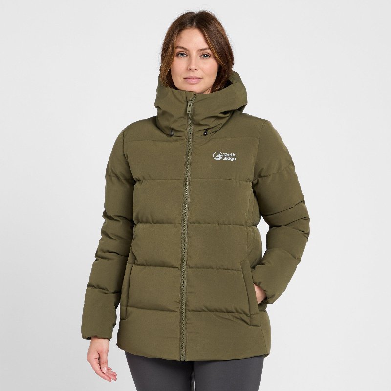 North Ridge Women's Saunter Baffle Jacket in Khaki