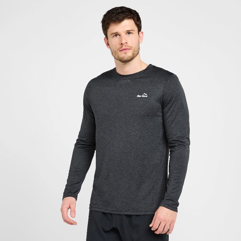 Peter Storm Men's Active Long Sleeve T-Shirt in Black