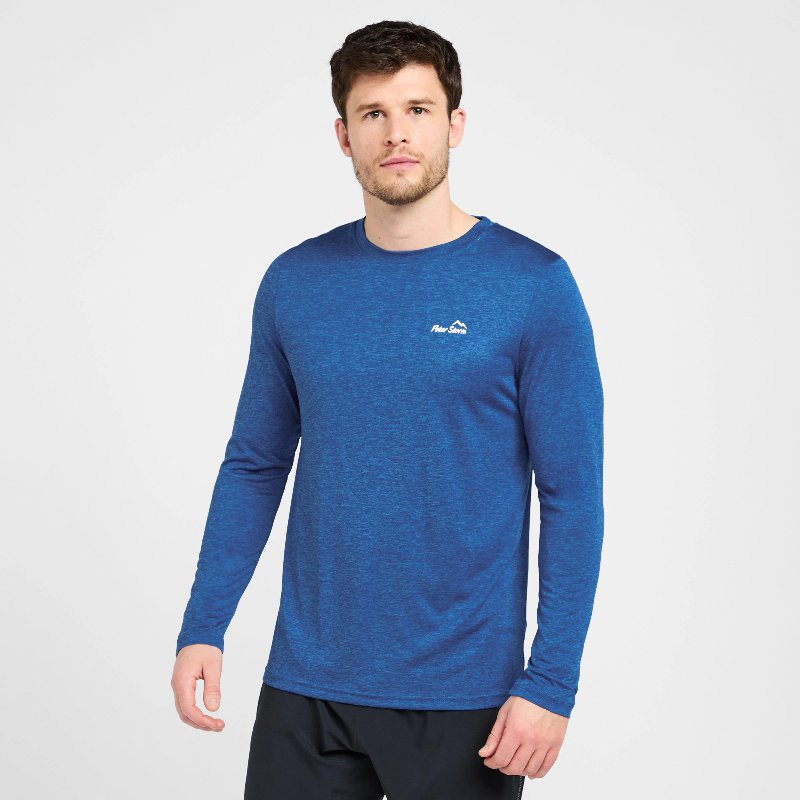Peter Storm Men's Active Long Sleeve T-Shirt in Blue