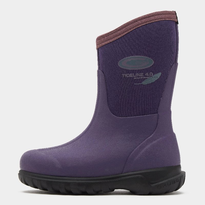 Grubs Kids Tideline Boots in Plum Colour