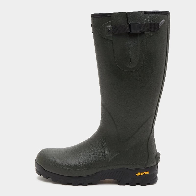Hoggs of Fife Men's Field Sport Neoprene-Lined Wellington Boots in Green