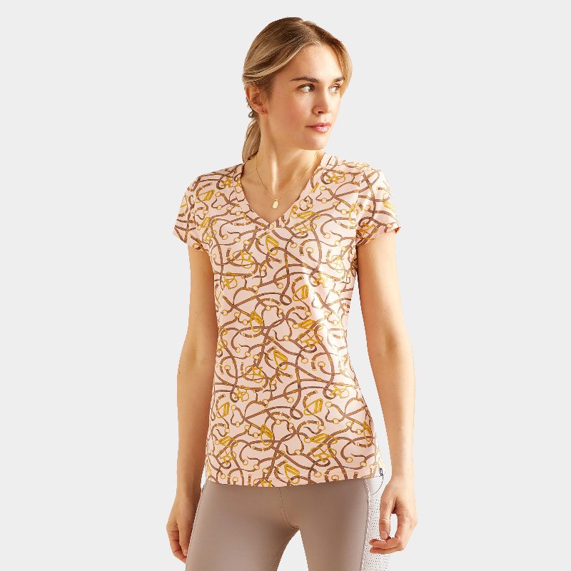 Ariat Women's Bridle T-Shirt in Blushing Rose