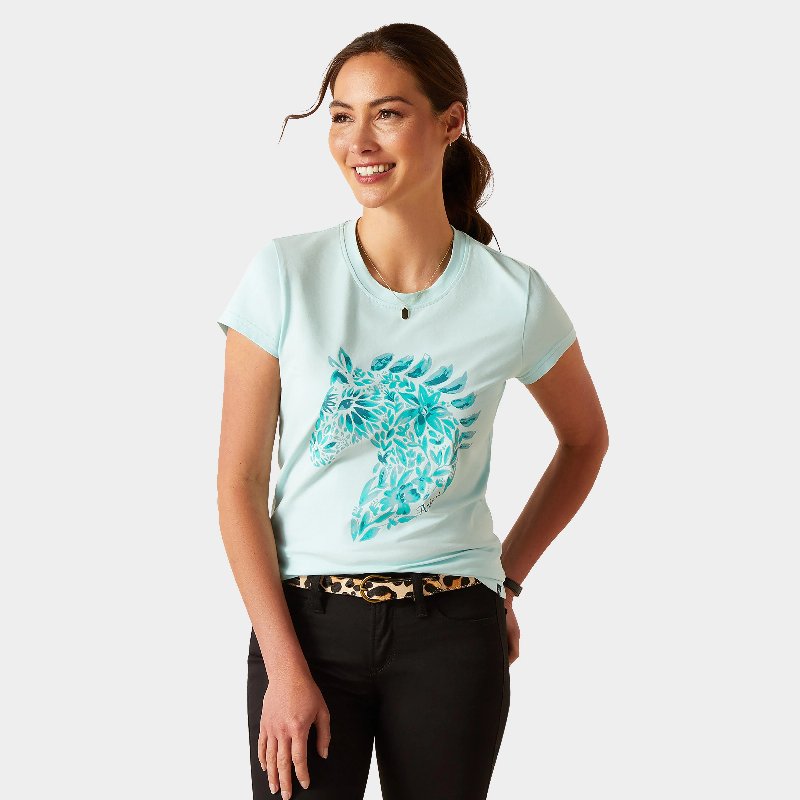 Ariat Women's Floral Mosaic T-Shirt in Plume