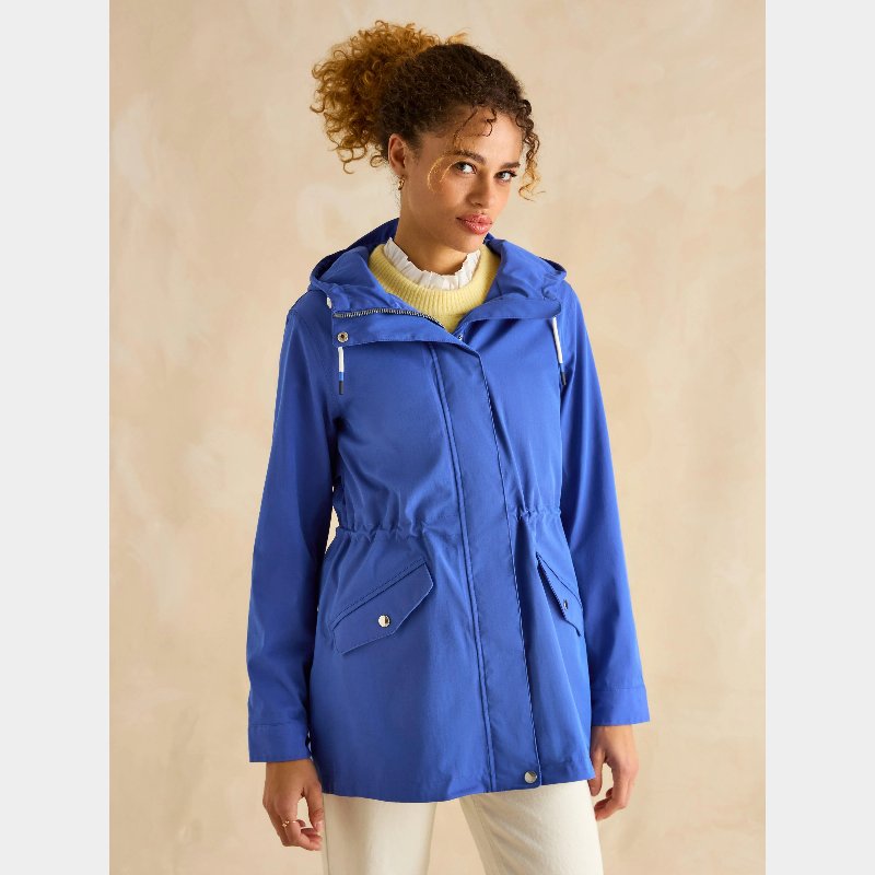 Joules Women's Portwell Waterproof Coat in Blue