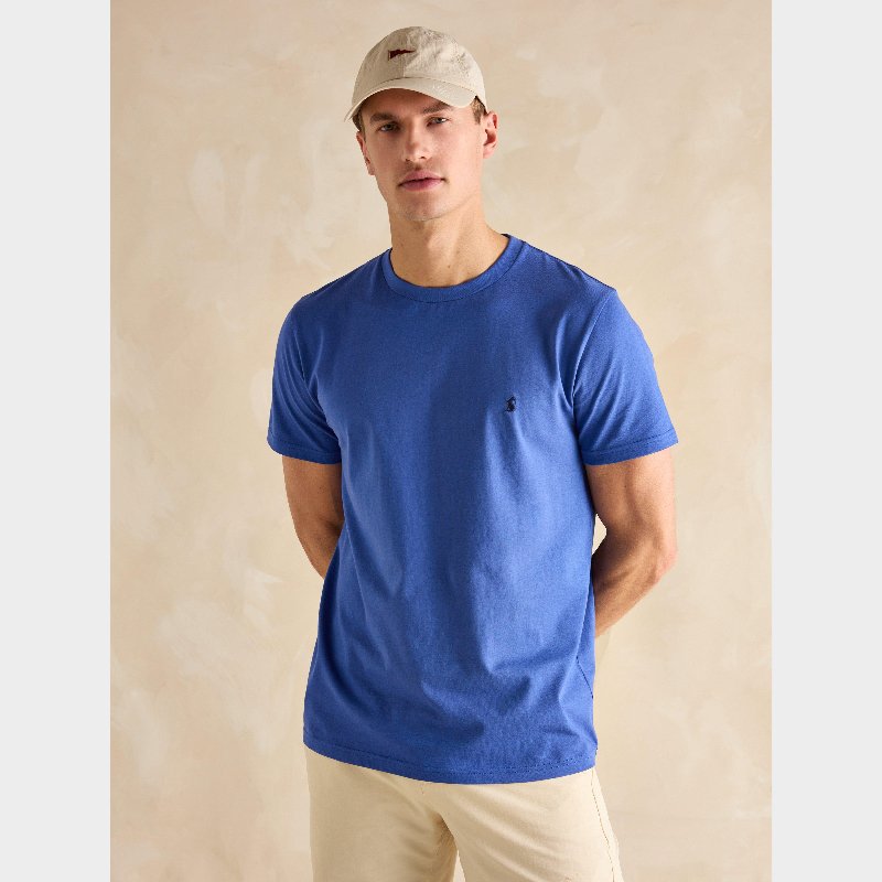 Joules Men's Denton Grey Plain Jersey Crew Neck T-Shirt
