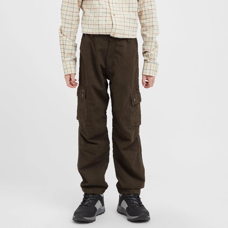 Hoggs of Fife Kids Struther Waterproof Trousers in Green