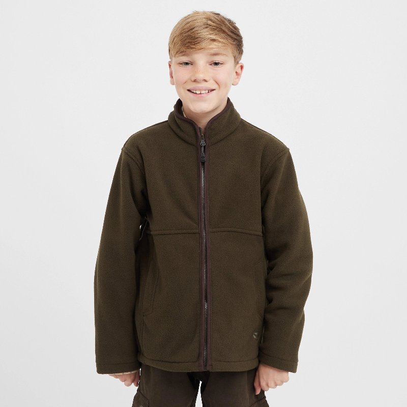 Hoggs of Fife Kids Woodhall Fleece Jacket in Green