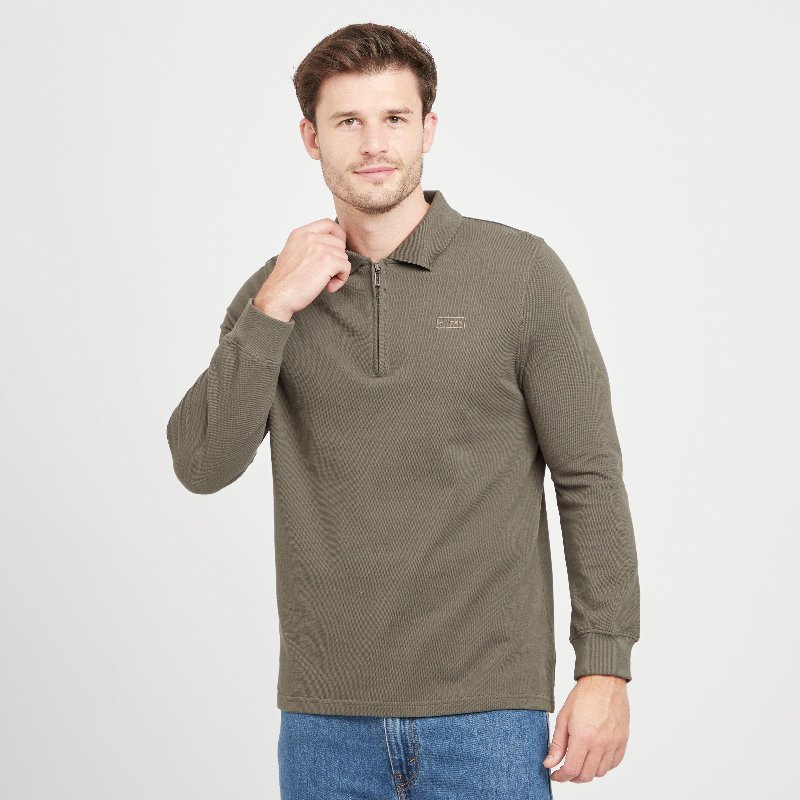Hunter Green Label Men’s Airdrie Long Sleeve Polo Shirt