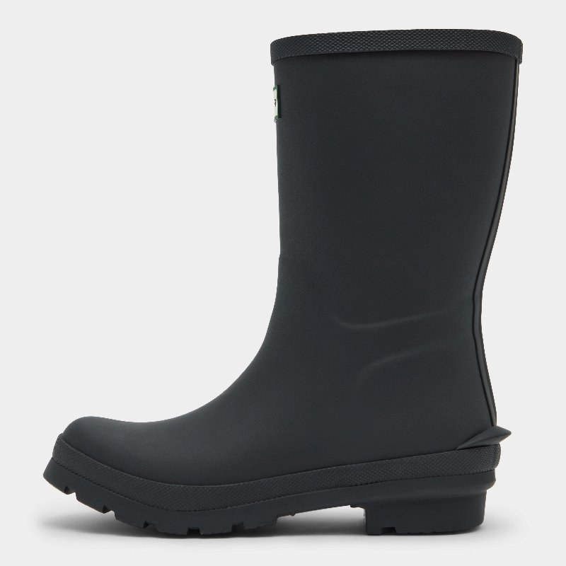 Hunter Green Label Women's Windsor Short Wellington Boots in Black