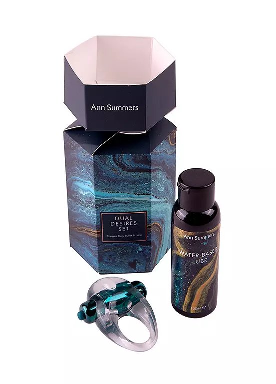 Ann Summers Dual Desires Set with Cock Ring, Removable Bullet and Lubricant